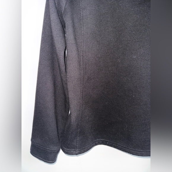 The North Face 1/4 Button Up Pullover Jacket Black Polyester Women Size Medium - Picture 4 of 12